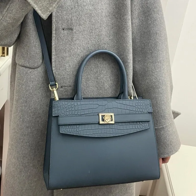 PAYOT Cow Leather Patchwork Synthetic Leather Wedding Bag One Shoulder Handbag Regular Women's Burgundy/Black/Blue/Ecru-8