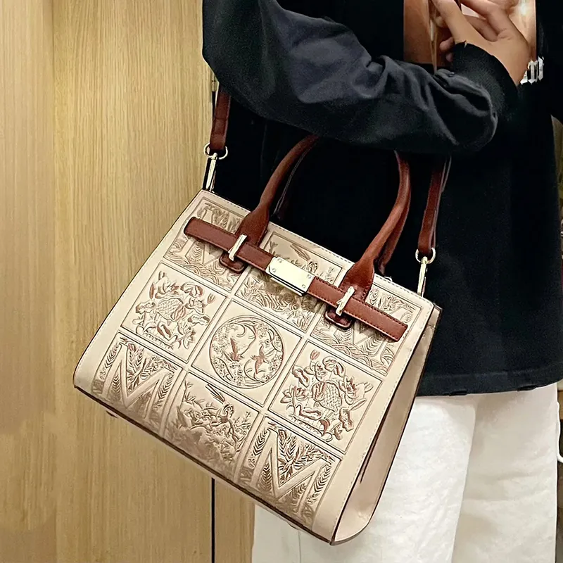 PAYOT Pu Shoulder Bag Crossbody Bag Handbag Regular Women's Apricot-4