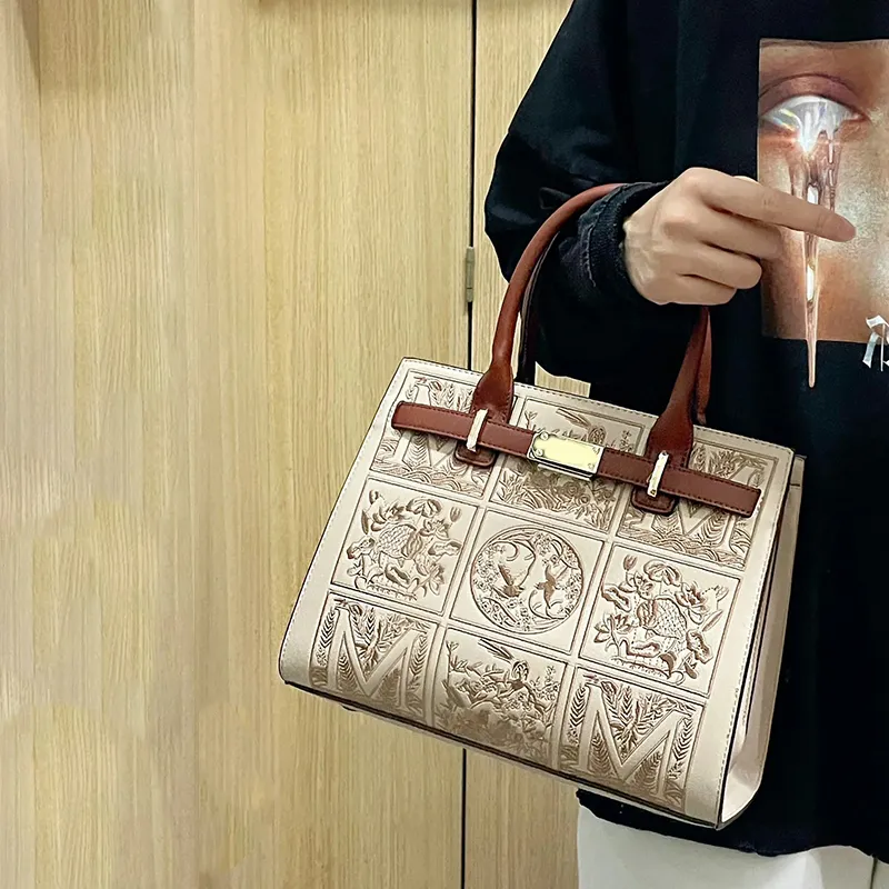 PAYOT Pu Shoulder Bag Crossbody Bag Handbag Regular Women's Apricot-5
