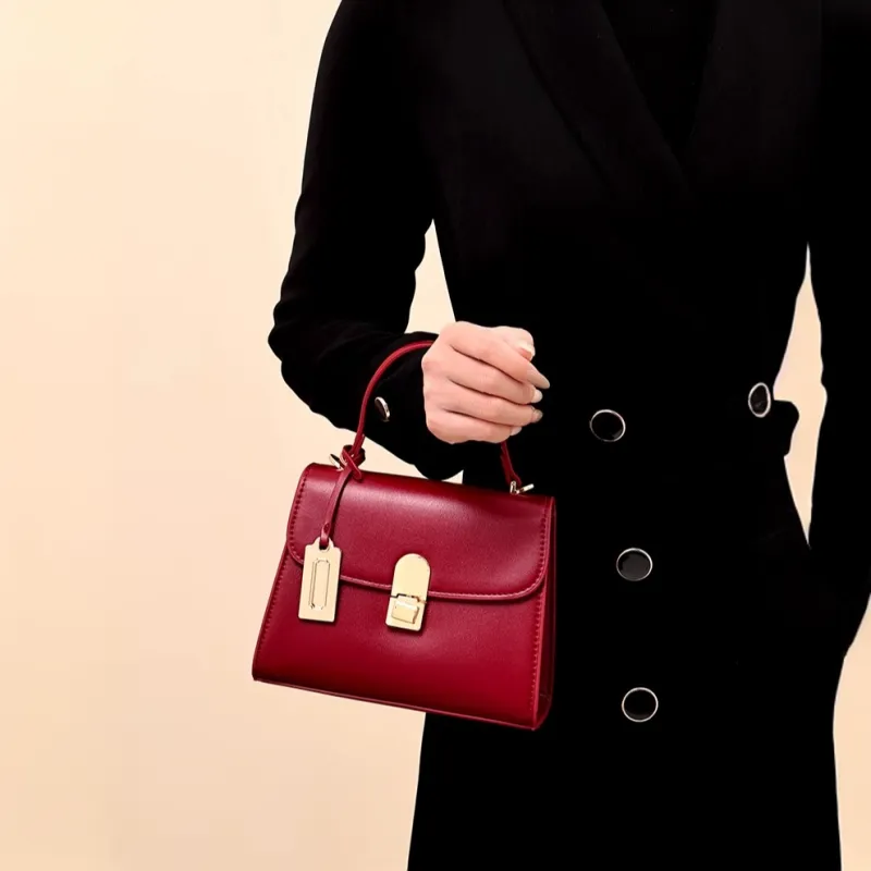 PAYOT Microfiber Synthetic Leather Handbag Regular Women's Burgundy-3