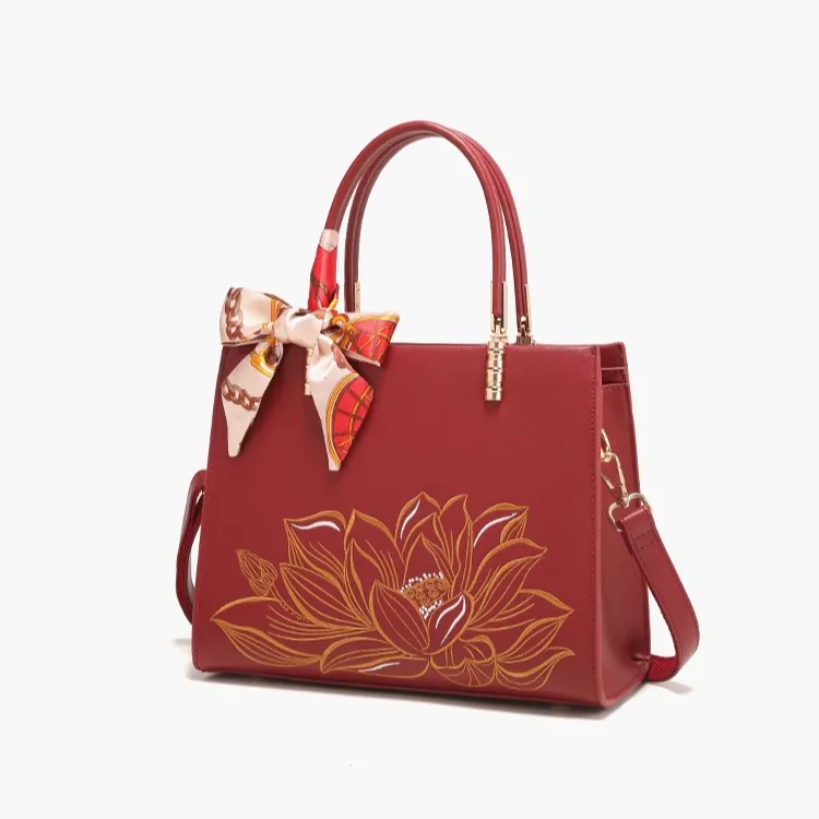 PAYOT Microfiber Synthetic Leather Wedding Handbag One Shoulder Crossbody Regular Women's Burgundy-1
