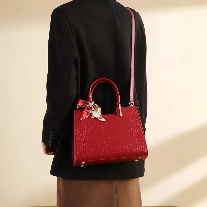 PAYOT Microfiber Synthetic Leather Handbag Women's Burgundy-4