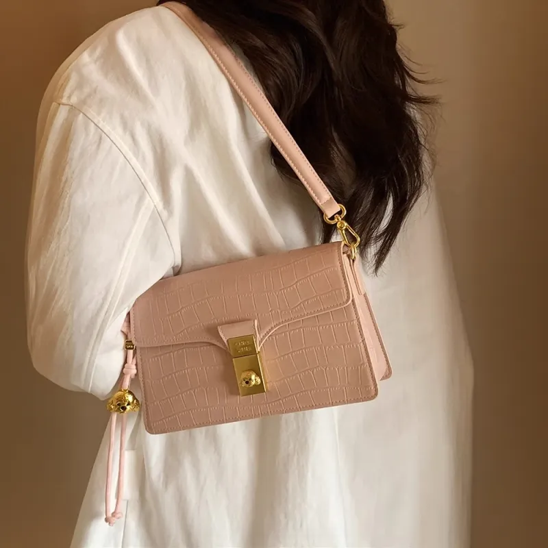 PAYOT Microfiber Synthetic Leather Cherry Blossom Latte Shoulder Bag Regular Women's Multicolor-1