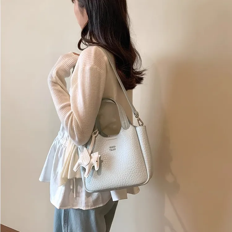 PAYOT Microfiber Synthetic Leather Backpack Handbag Women's Light Blue-2