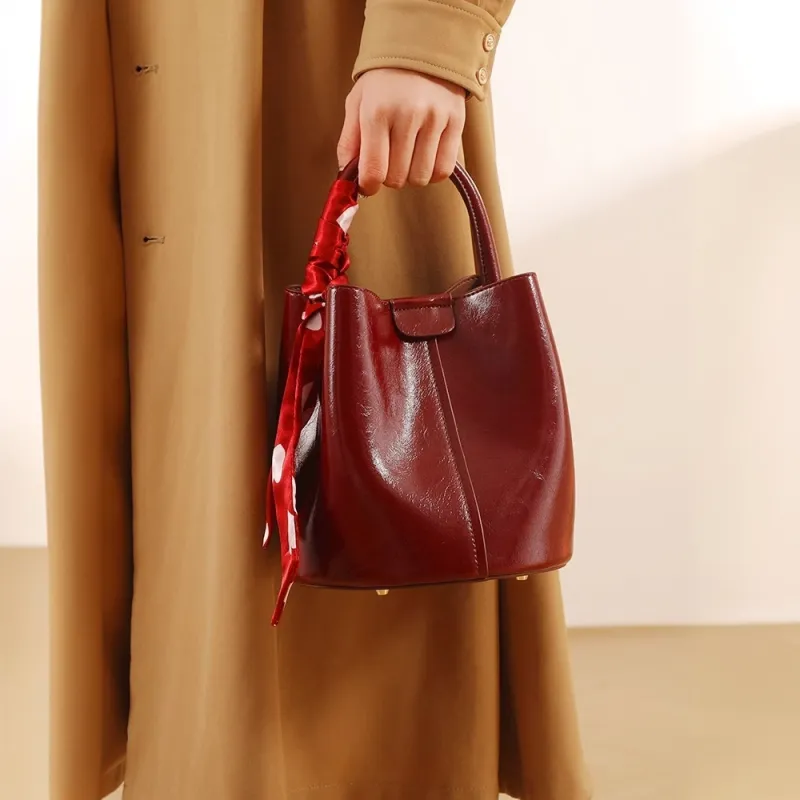 PAYOT Microfiber Synthetic Leather Shoulder Bag Crossbody Bag Handbag Regular Women's Burgundy-3