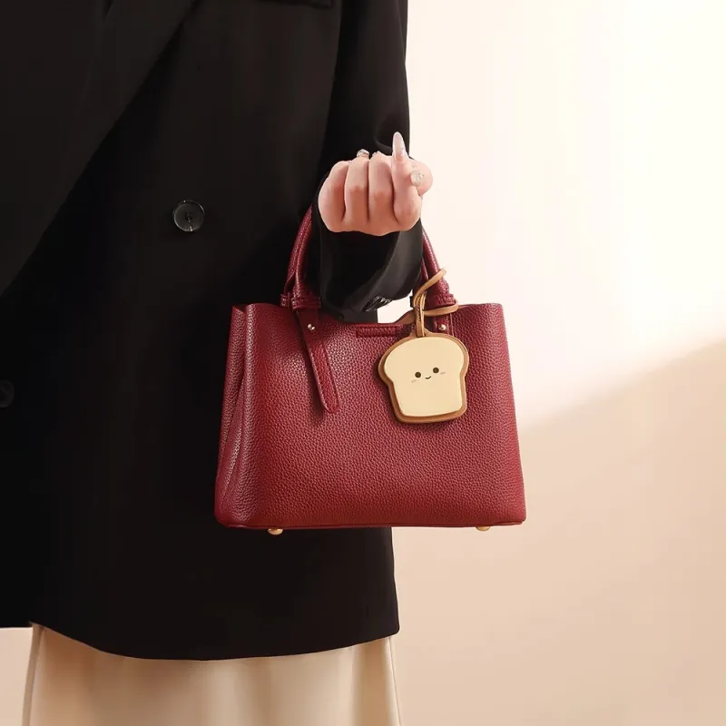 PAYOT Microfiber Synthetic Leather Handbag Women's Burgundy-3
