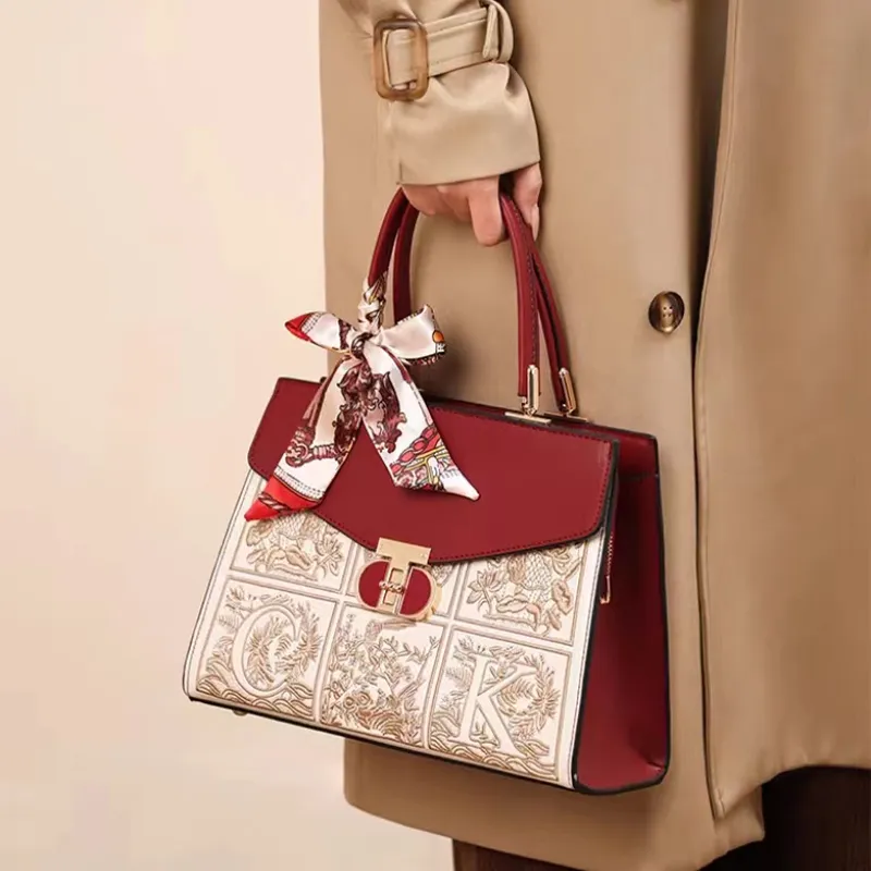 PAYOT PU Wedding Bag Shoulder Bag Crossbody Bag Handbag Regular Women's Burgundy-2