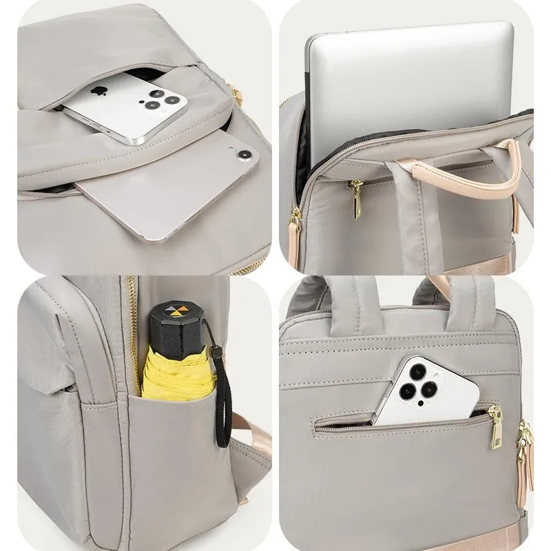 PAYOT Oxford Backpack Unisex Pink/Apricot/Gray/Black-7