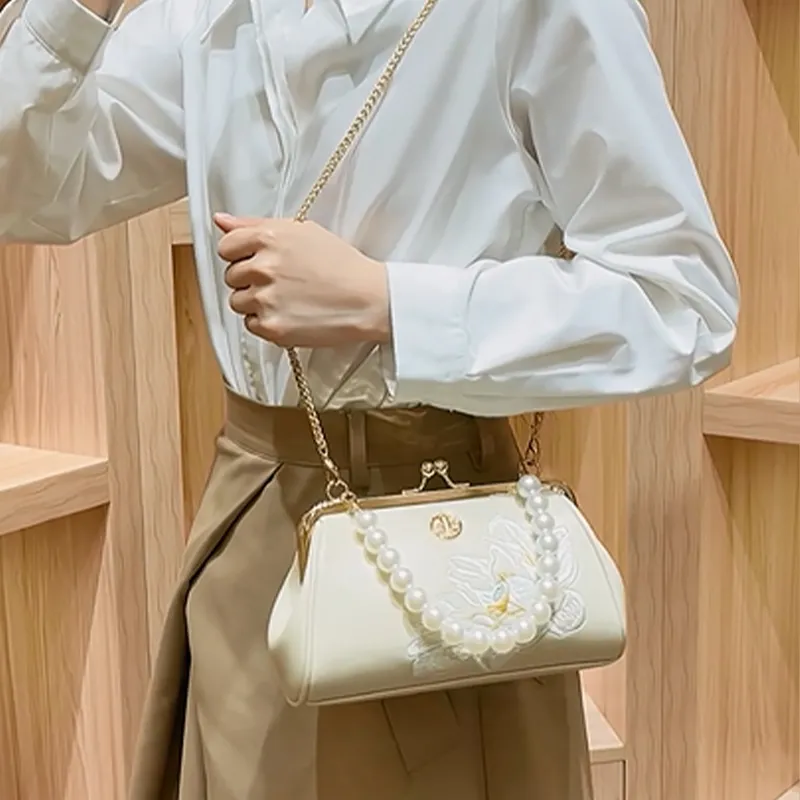 PAYOT PU Kelly Bag, Handbag, Crossbody Bag, Shoulder Bag Regular Women's Ecru-6