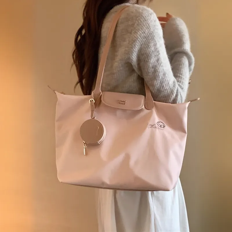 PAYOT Nylon Portable Crossbody Bag, Shoulder Bag Women's Pink-1
