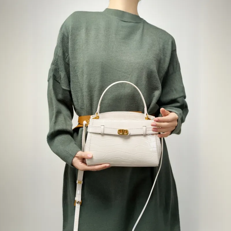 PAYOT Cow Leather One Shoulder Crossbody Handbag Women's Black/White-7