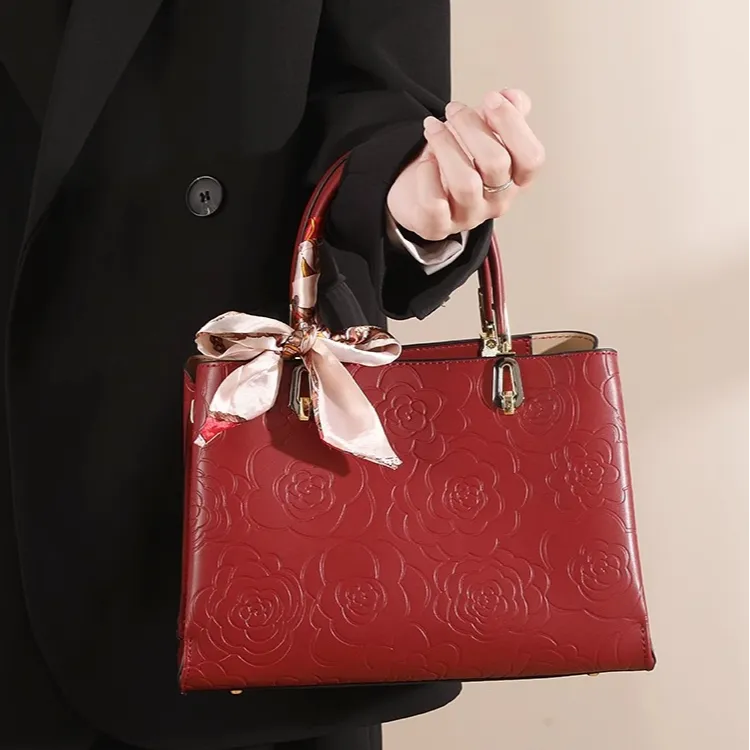 PAYOT Synthetic Leather Wedding Bag Shoulder Handbag Regular Women's Blue/Burgundy-13