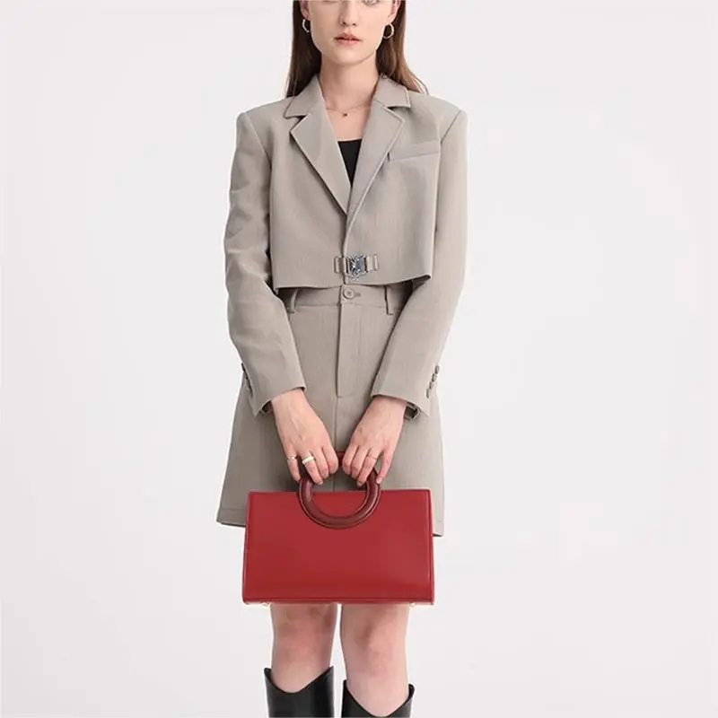 PAYOT Synthetic Leather Wedding Handbag Shoulder Bag Crossbody Bag Large Size Women's Burgundy-3
