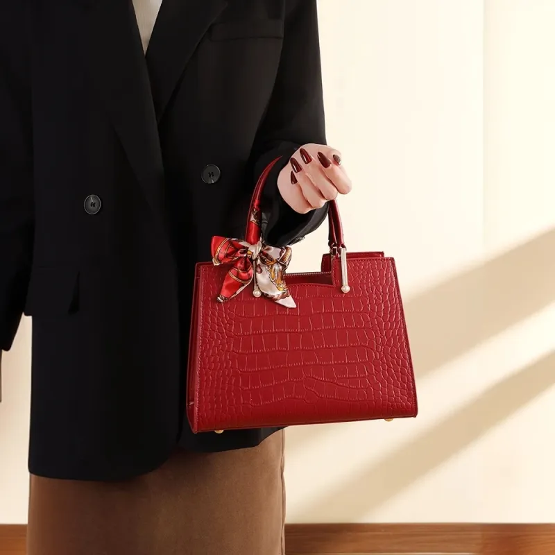 PAYOT Microfiber Synthetic Leather Handbag Women's Burgundy-3