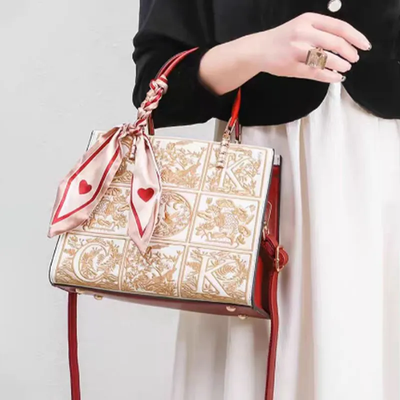 PAYOT PU Handbag Crossbody Bag Shoulder Bag Crossbody Bag Kelly Bag Regular Women's Apricot/Burgundy-4