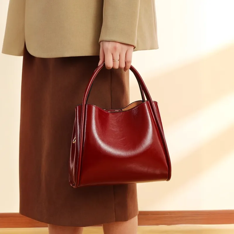 PAYOT Microfiber Synthetic Leather Shoulder Bag, Crossbody Bag, Handbag Regular Women's Burgundy-1