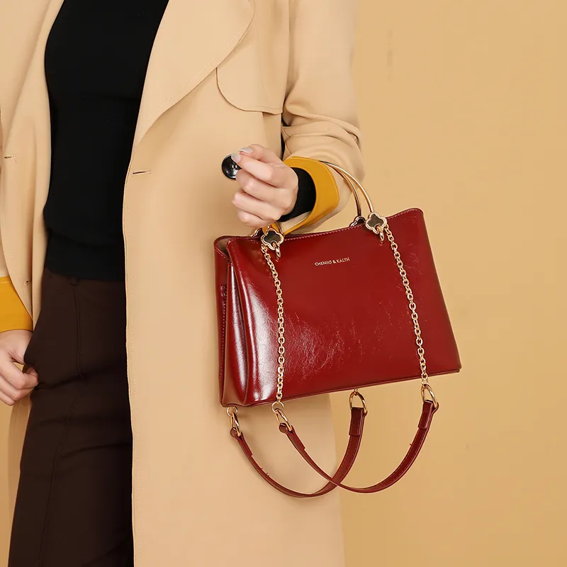 PAYOT Microfiber Synthetic Leather One Shoulder Handbag Regular Women's Burgundy-3
