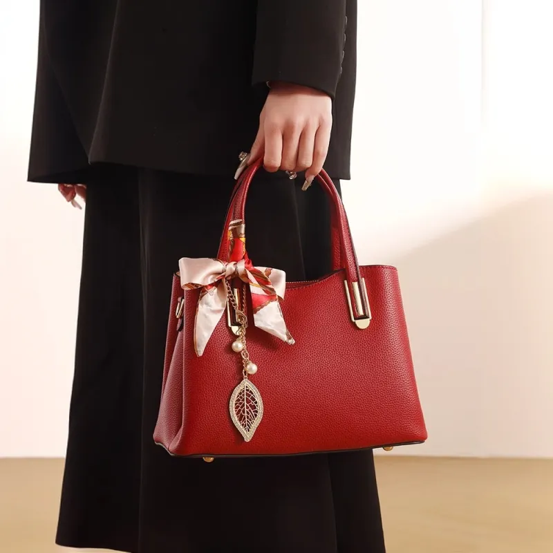 PAYOT Microfiber Synthetic Leather Handbag Shoulder Bag Crossbody Bag Regular Women's Burgundy-2