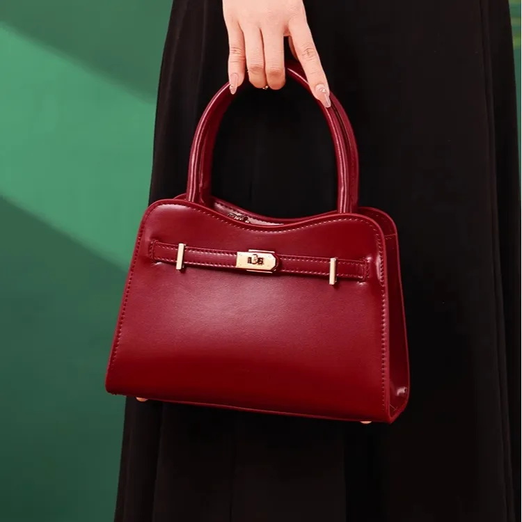 PAYOT Synthetic Leather Handbag One Shoulder Crossbody Women's Burgundy-2