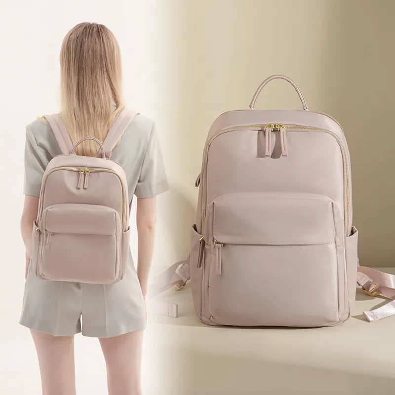 PAYOT Oxford Backpack Unisex Pink/Apricot/Gray/Black-3
