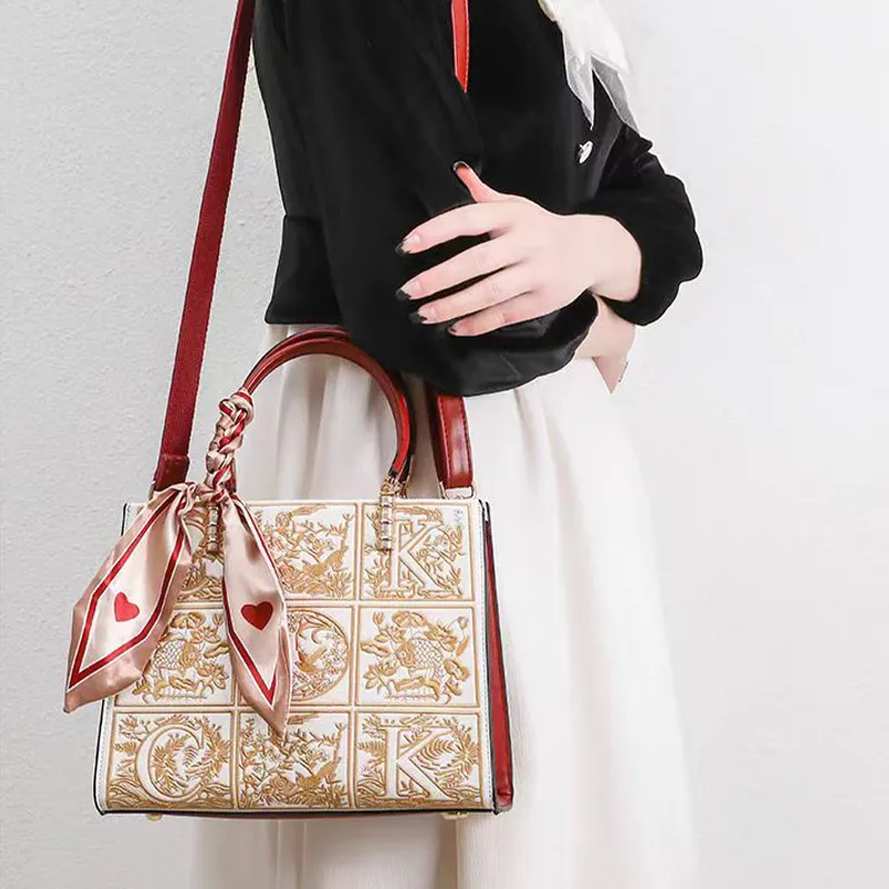 PAYOT PU Handbag Crossbody Bag Shoulder Bag Crossbody Bag Kelly Bag Regular Women's Apricot/Burgundy-6
