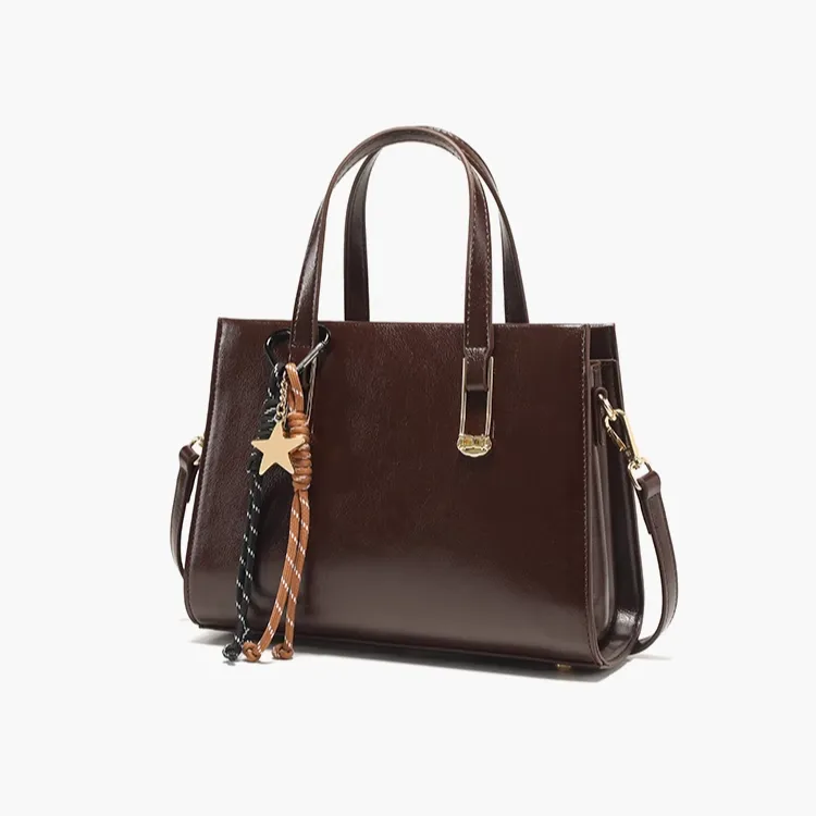 PAYOT Microfiber Synthetic Leather Handbag One Shoulder Crossbody Regular Women's Coffee-1