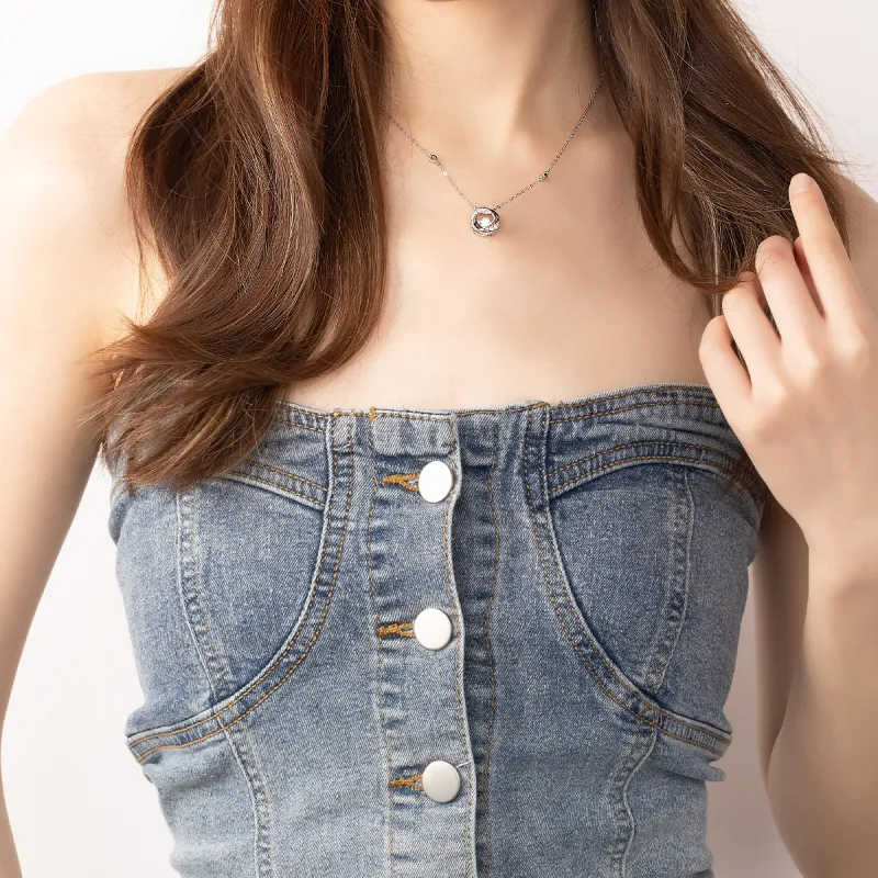 SGM 925 Sterling Silver Necklaces Women's-2