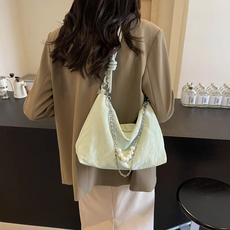PINK·LAND PU Tote Crossbody Bag Shoulder Bag Women's Silver/Ecru/Green/Black-13
