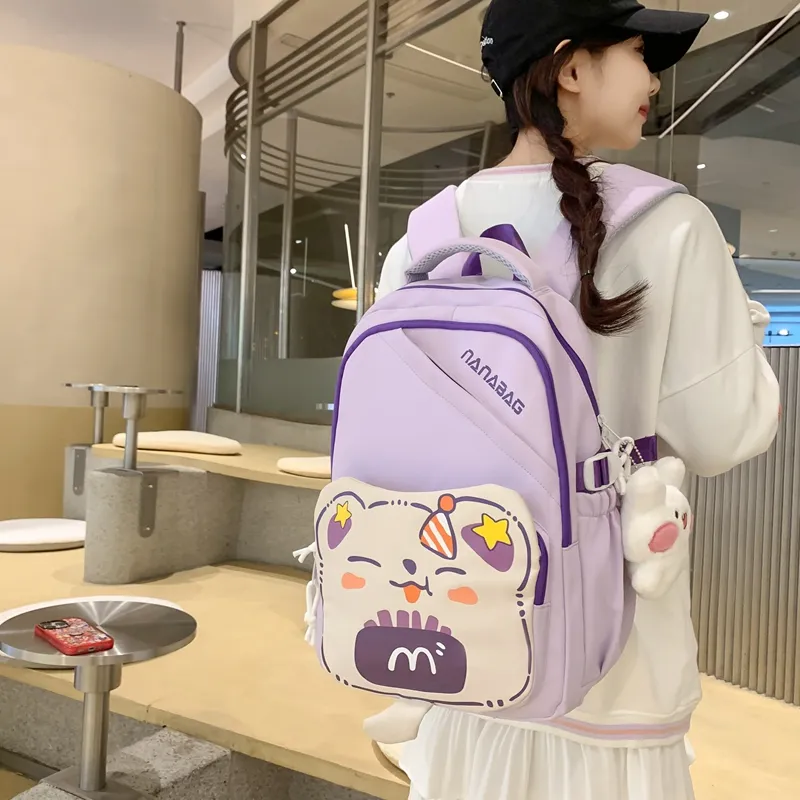 PINK·LAND Nylon Backpack Women's Multicolor-28