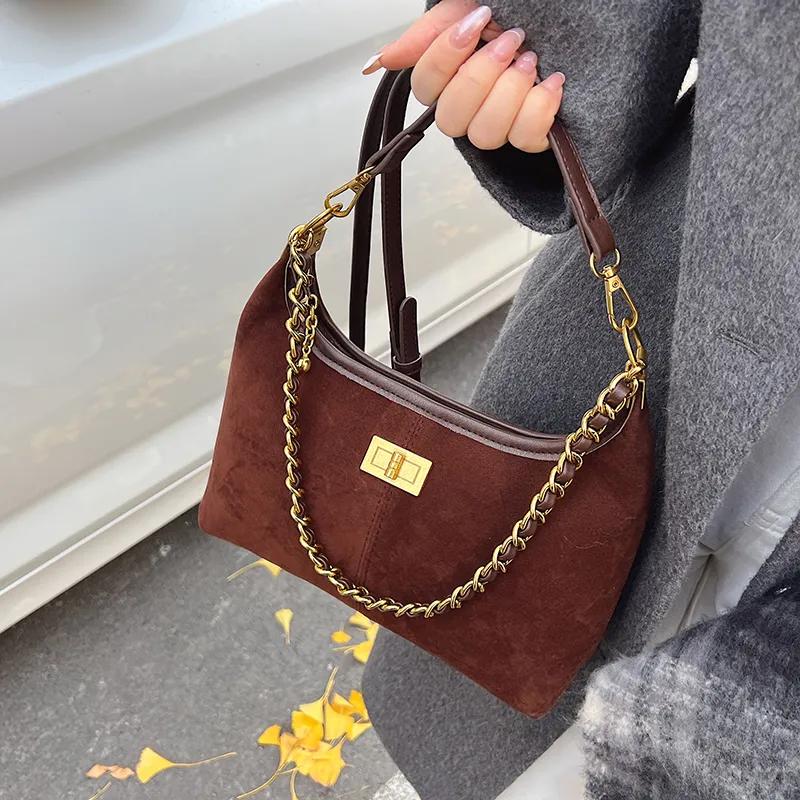RUIPAI Suede Crossbody Bag, Shoulder Bag Women's Brown/Coffee/Burgundy/Black-11