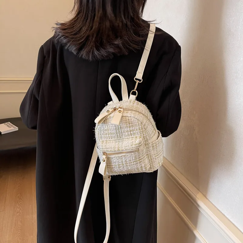 RUIPAI Fabric Backpack Women's Ecru/Black-2