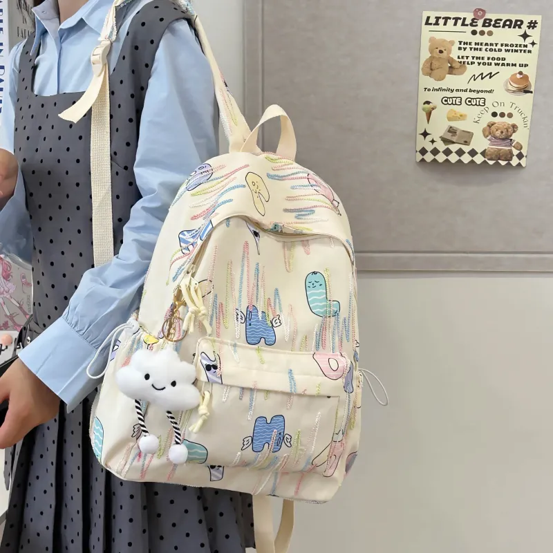 PINK·LAND Nylon Backpack Women's Multicolor-18