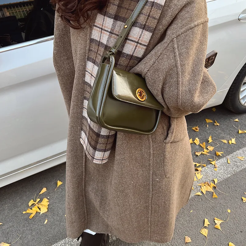 RUIPAI PU Shoulder Bag Regular Women's Coffee/Green/Black/Red-12