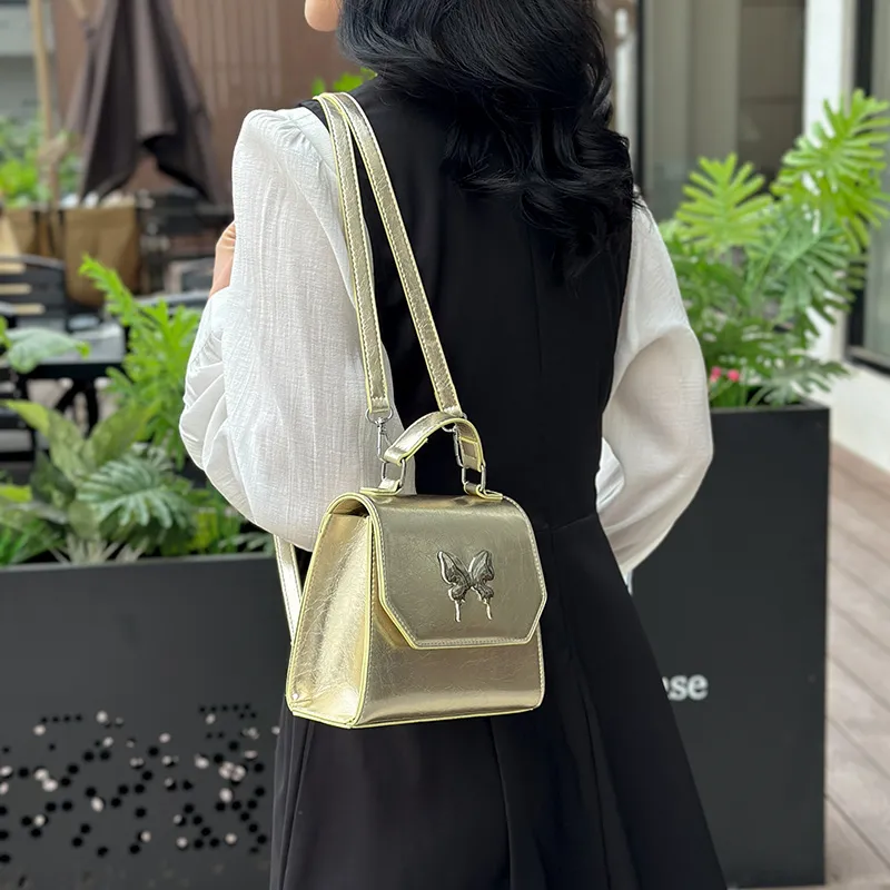 RUIPAI PU Backpack Regular Women's Silver/Black/Gold/Pink-14