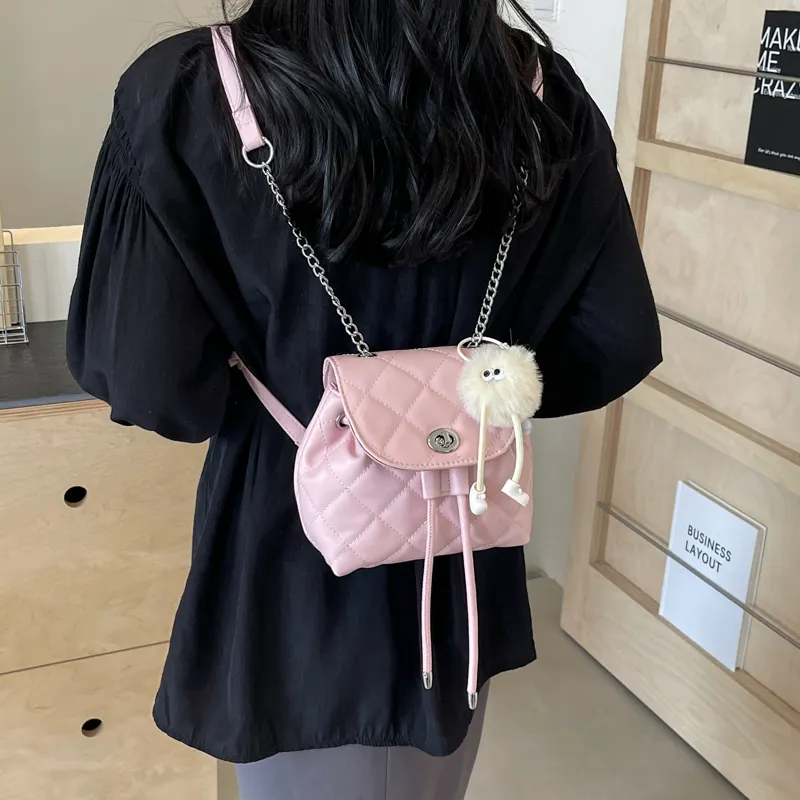 PINK·LAND PU Backpack Women's Silver & Pink/Pink/Ecru/Black/Black & Pink/Blue-22