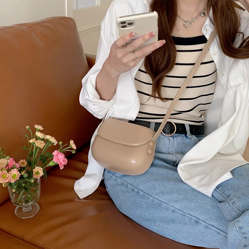 PINK·LAND Pu Shoulder Bag Regular Women's Red+Shopping Bag/Apricot+Shopping Bag/Chocolate+Shopping Bag-8
