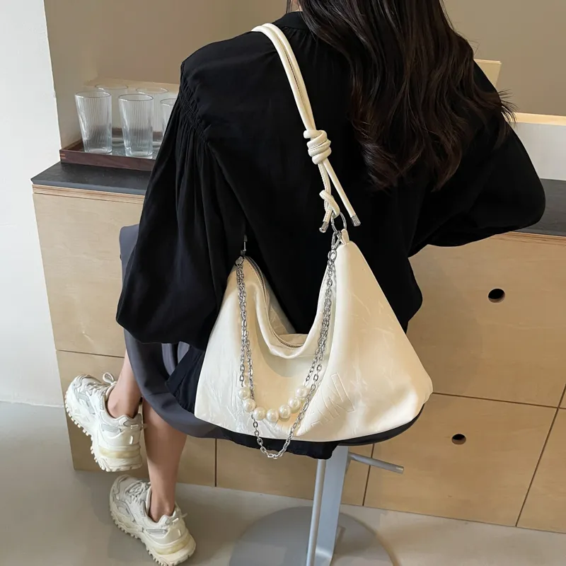PINK·LAND PU Tote Crossbody Bag Shoulder Bag Women's Silver/Ecru/Green/Black-7