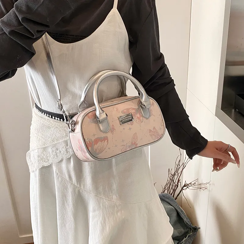 RUIPAI PU Crossbody Handbag Regular Women's Silver/Pink-10