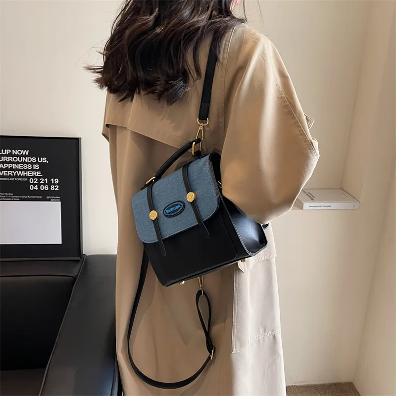 RUIPAI PU Shoulder Bag, Crossbody Bag, Handheld Backpack, Backpack Regular Women's Coffee/Black-11