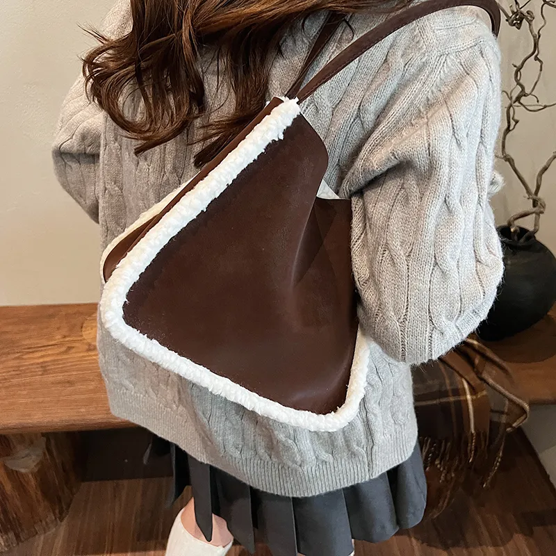 RUIPAI Suede Handbag, Shoulder Bag Regular Women's Brown/Coffee/Caramel/Green-13
