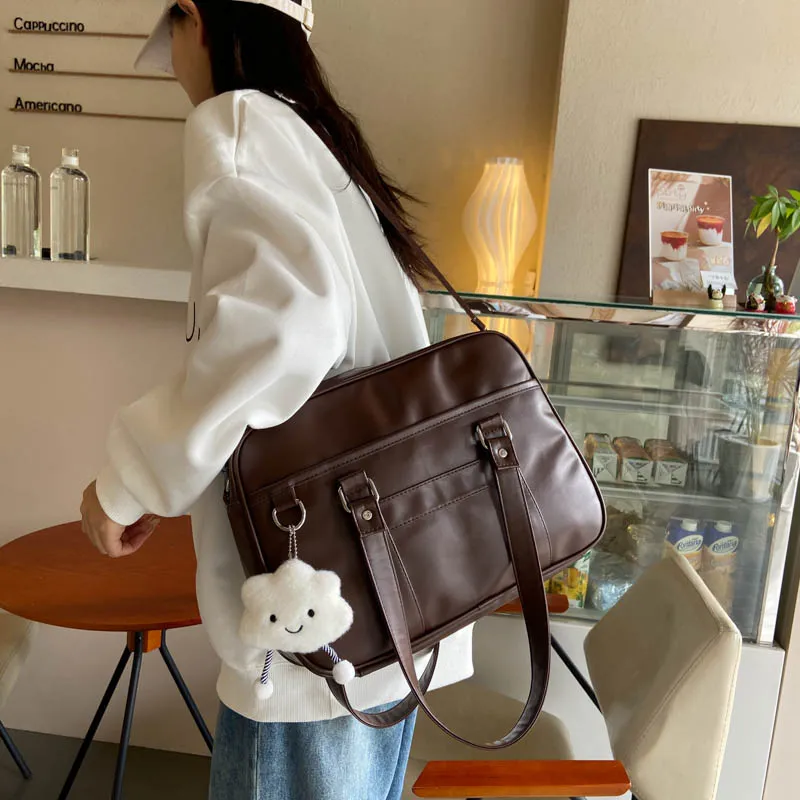 RUIPAI PU Shoulder Bag, Handbag Regular Women's Black/White/Brown-11