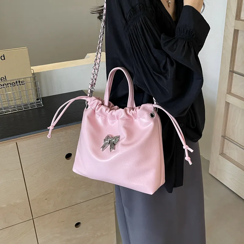 RUIPAI PU Shoulder Bag Regular Women's Silver/Ecru/Pink/Black-13