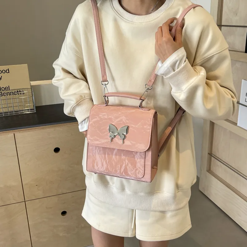 PINK·LAND PU Handbag Regular Women's White/Pink/Blue/Green/Black/Gray-7