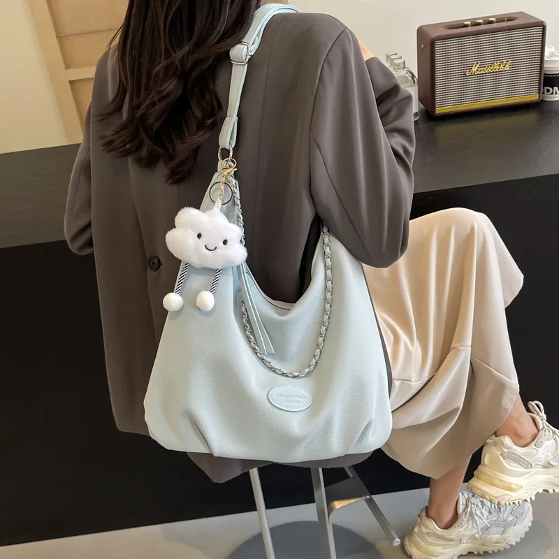 PINK·LAND PU Backpack Handbag, Shoulder Bag Women's Beige/Black/Blue-13