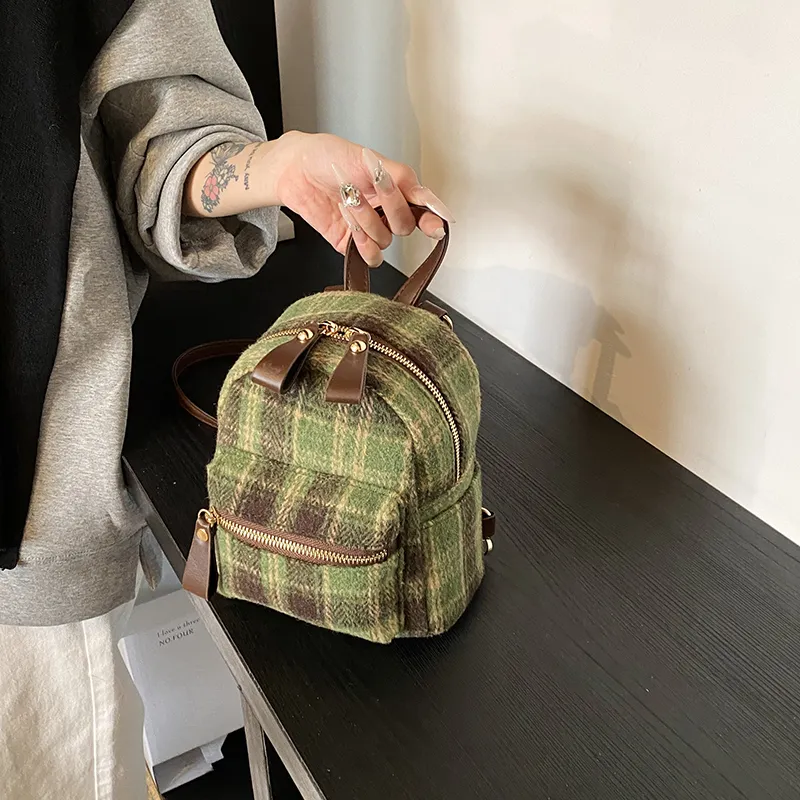 RUIPAI Woolen Backpack Women's Multicolor-7