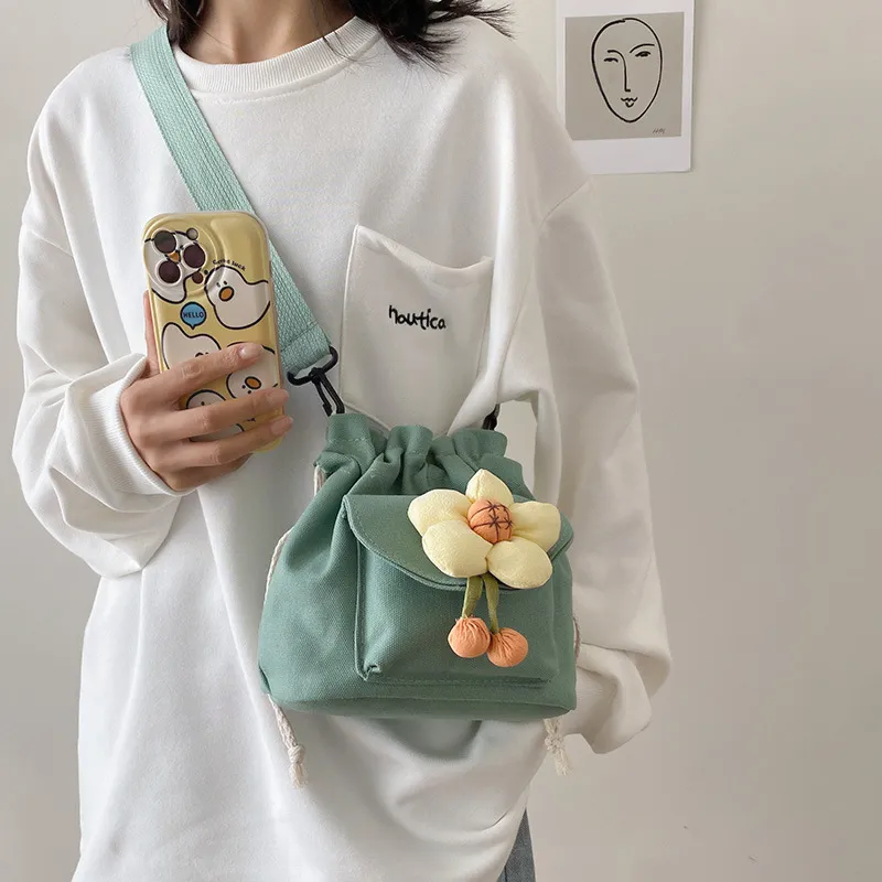 PINK·LAND Canvas Shoulder Bag Women's-12