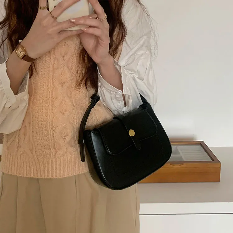PINK·LAND PU Handbag Regular Women's Black-5