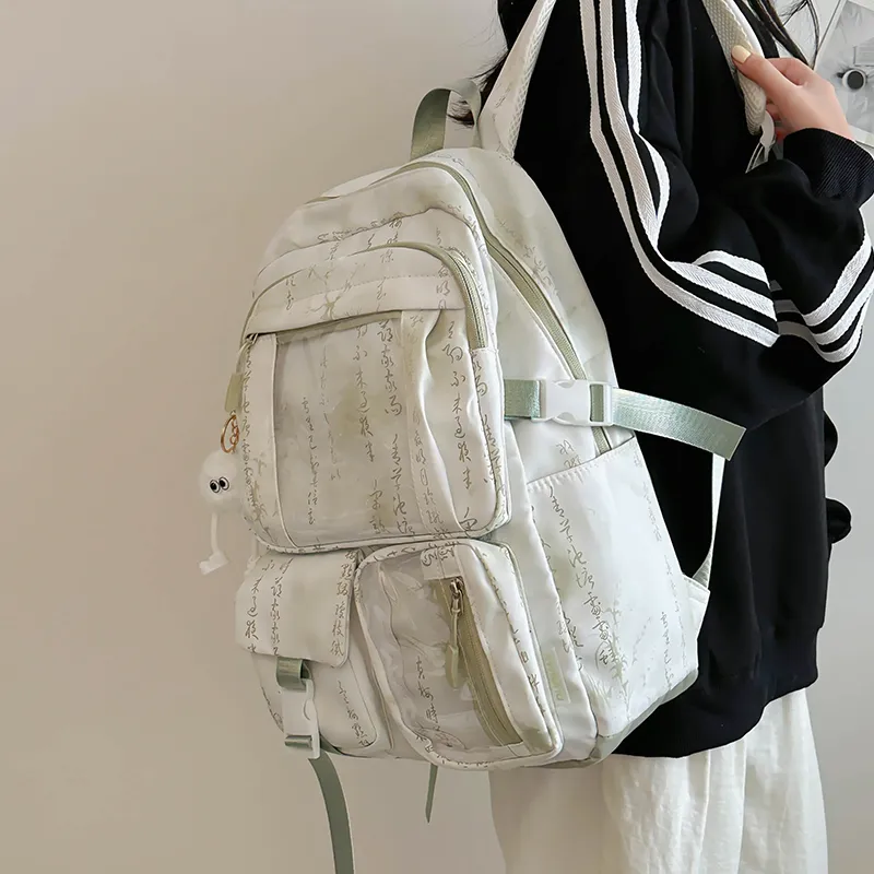 PINK·LAND Nylon Backpack Unisex Multicolor-18