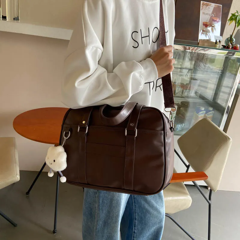 RUIPAI PU Shoulder Bag, Handbag Regular Women's Black/White/Brown-12