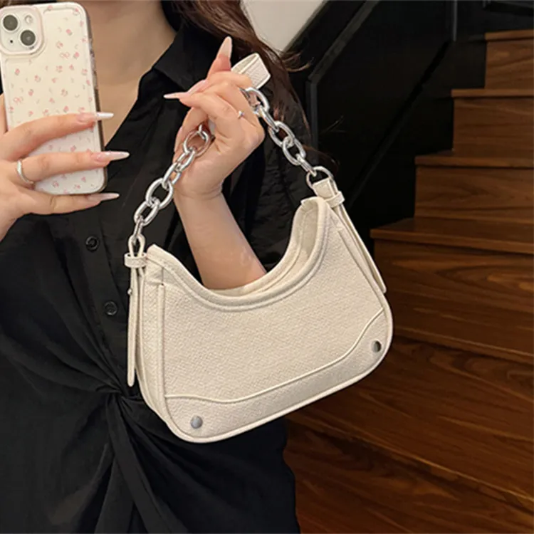 PINK·LAND PU Crossbody Bag, Shoulder Bag Women's Black/White/Silver/Pink-35